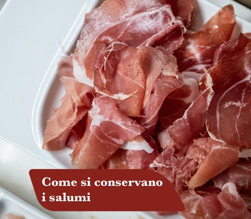 Affettato di salumi calabresi su vassoio bianco, prodotto della stagionatura dei salumi